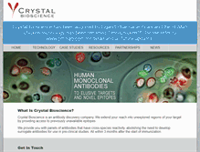 Tablet Screenshot of crystalbioscience.com